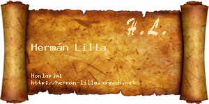Hermán Lilla névjegykártya